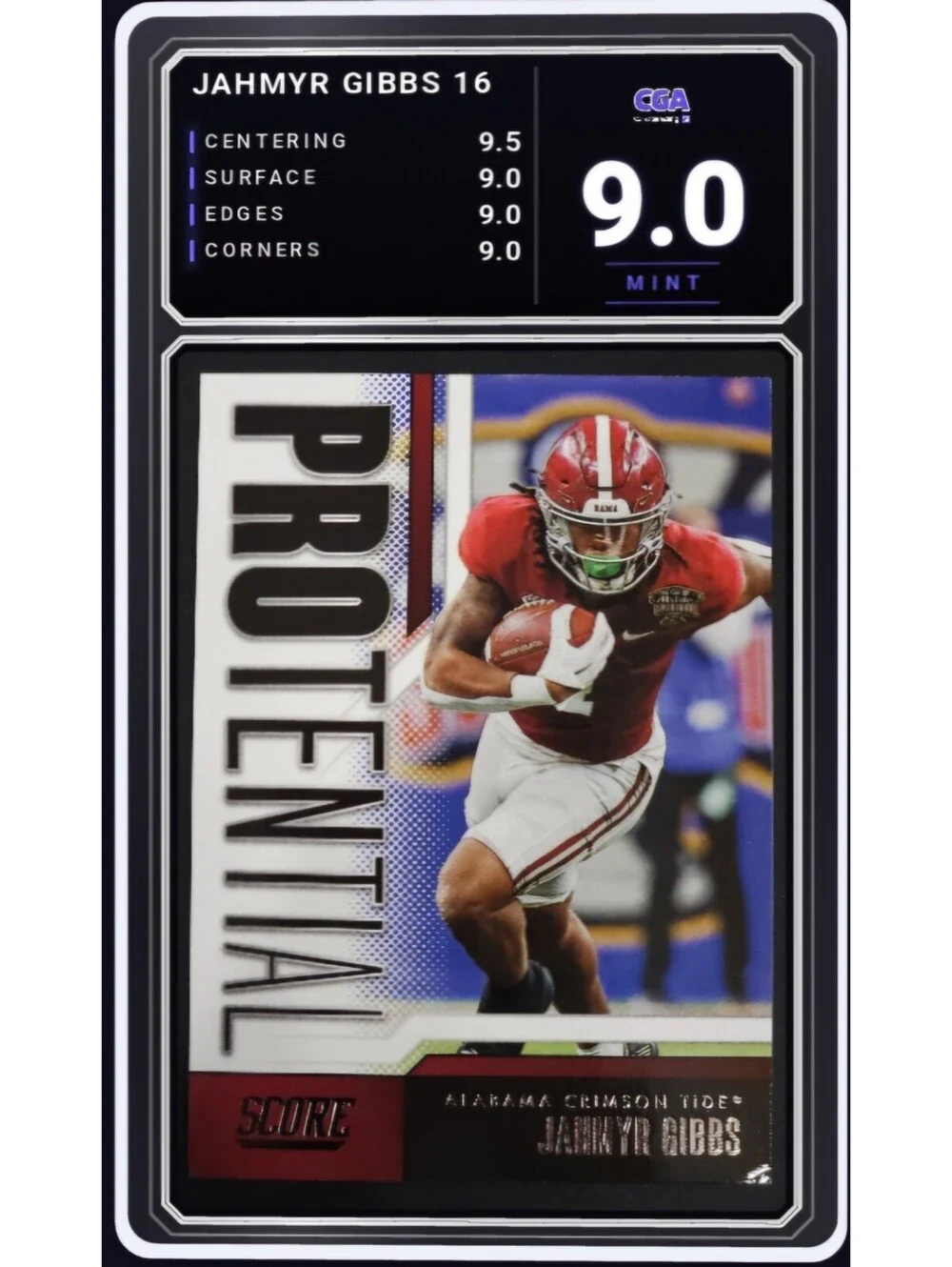 2023 Panini Score Protential #16 Jahmyr Gibbs RC Lions - CGA 9.0 Digital Grade